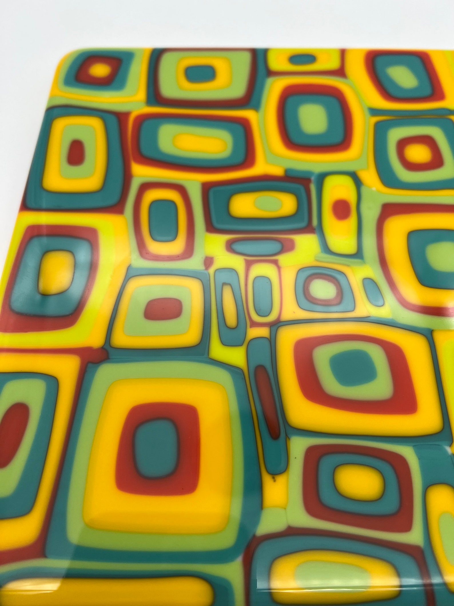 Stacked Fused Glass Multicolor Wall Hanging Etsy