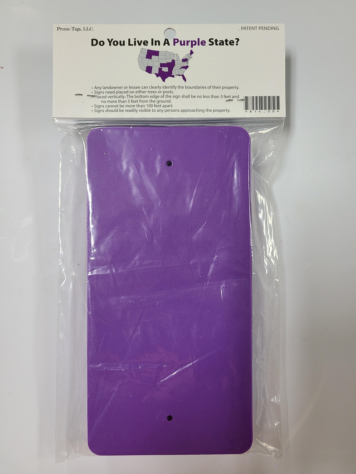 No Trespassing Purple Plastic Signs Durable Long Lasting Etsy