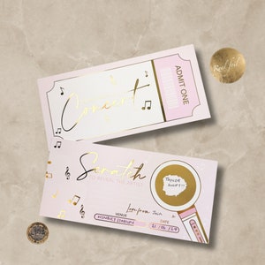 Benutzerdefinierte Ereigniskarte, folierte Karte, Konzertkarte, Geschenkkarte, benutzerdefinierte Gutschein, Weihnachtsgeschenk, Show-Karten, für Geburtstag