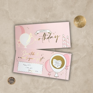 Biglietto di auguri di compleanno con gratta e vinci, biglietto personalizzato fai da te, carta d'imbarco a sorpresa con gratta e vinci, regalo a sorpresa, biglietto personalizzato, per compleanno