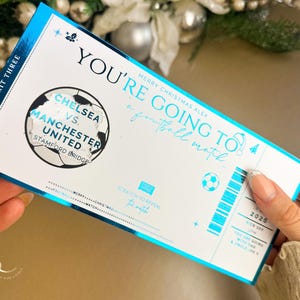 Personalised Football Game Reveal Ticket | Scratch Ticket Sports Voucher