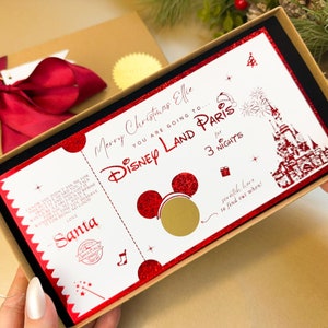 Disneyland Paris ticket, Scratch Card, Disney trip announcement, Scratch And Reveal, Disneyland Paris, Holiday Reveal, Birthday Trip Gift image 2