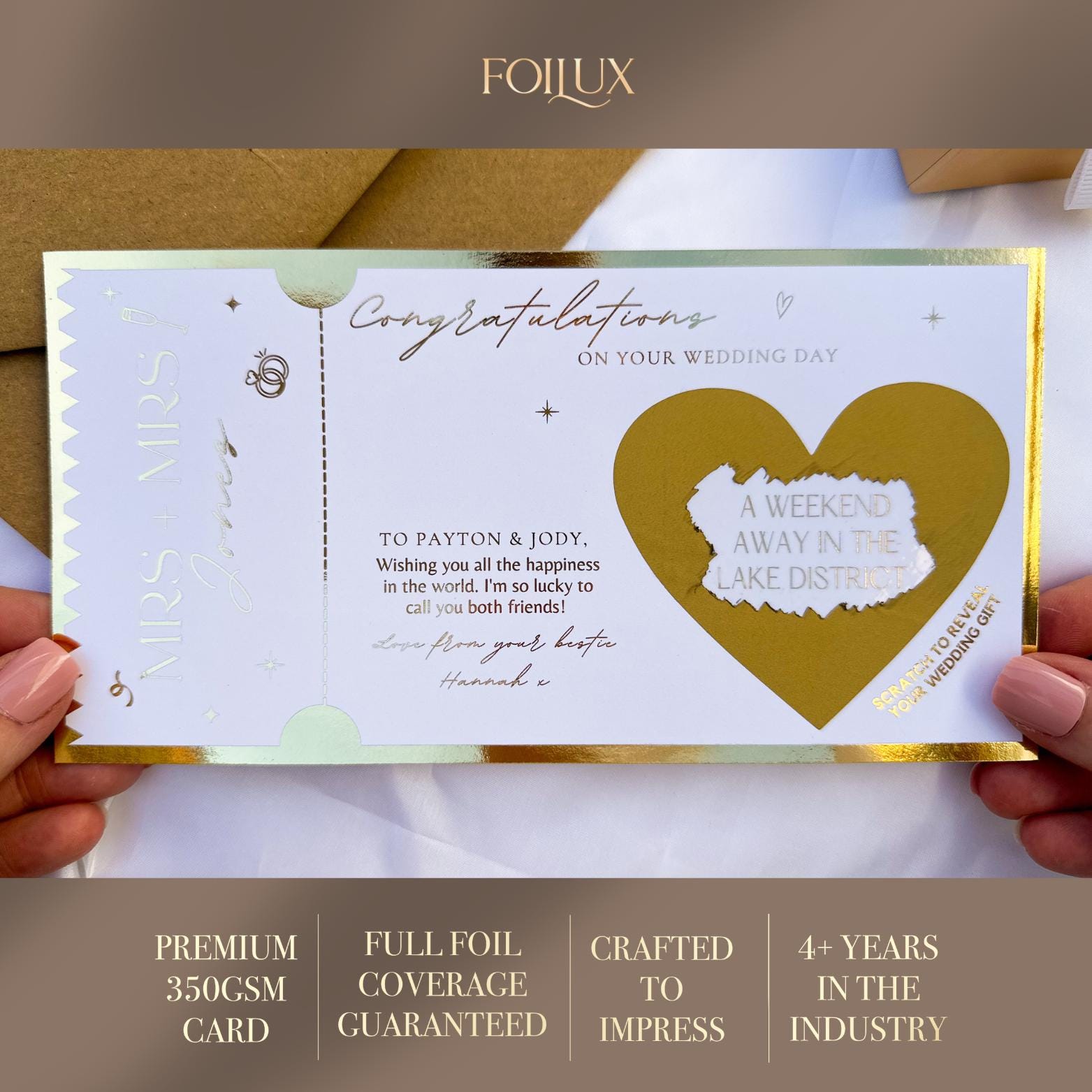 Personalised Wedding Gift Voucher, Couple gift, Wedding Scratch Card, Wedding Present for couple, Honeymoon Gifts, Money Envelopes