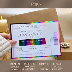 Biglietto personalizzato di grandi dimensioni, biglietto per concerto personalizzato, spettacolo teatrale comico, buono compleanno, evento a sorpresa, buono regalo falso