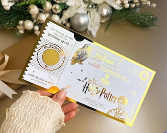 Warner Bros Studio Tour personalised foiled ticket gift