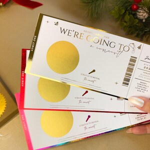 Jedes Konzertticket, Geschenkkarte, Geburtstagsgeschenk, Überraschungskarte, Rubbelkarte, Folienkarte, personalisierte Karte