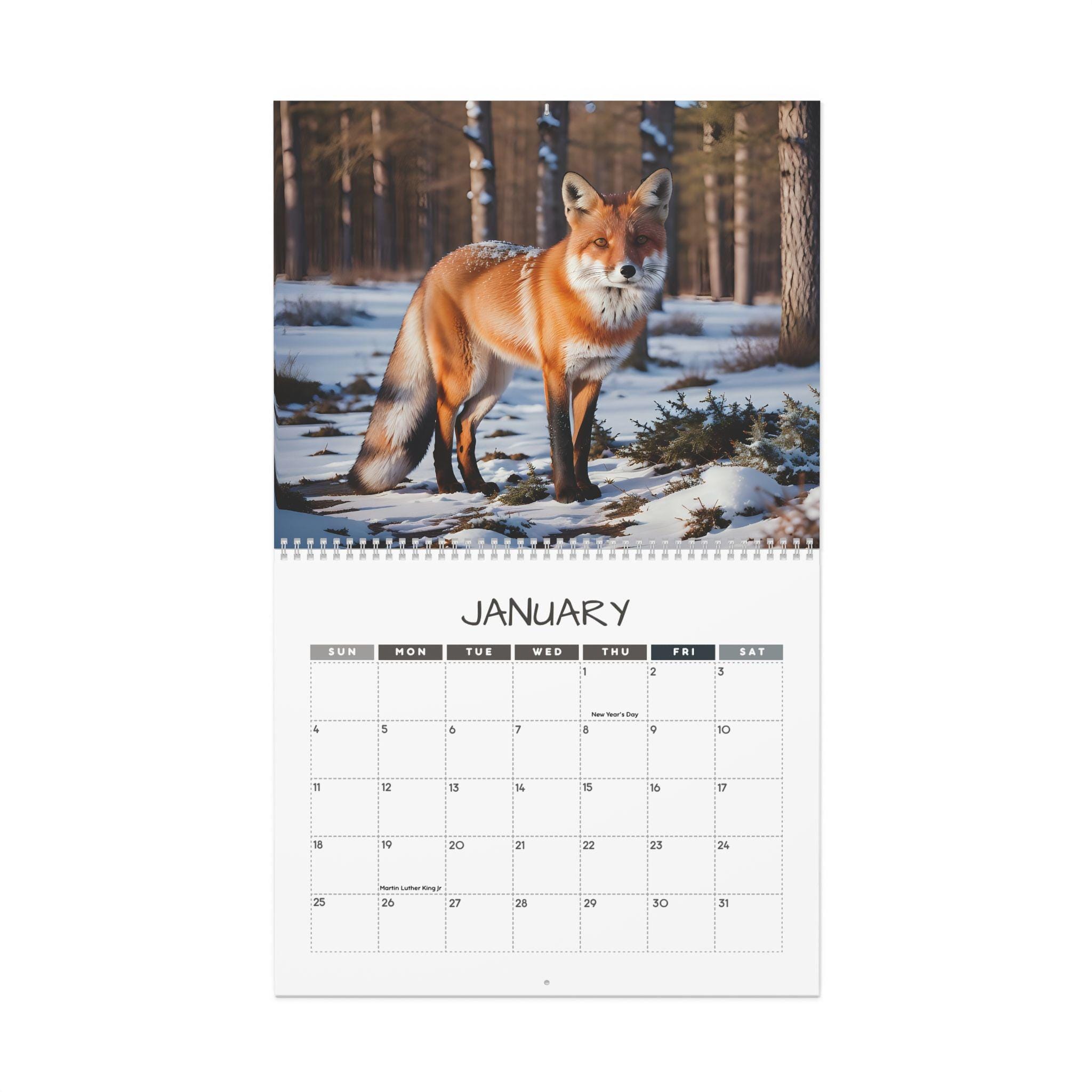 2026 Feeling Foxy 12 Month Calendar - Fox Family Monthly Wall Calendars ...