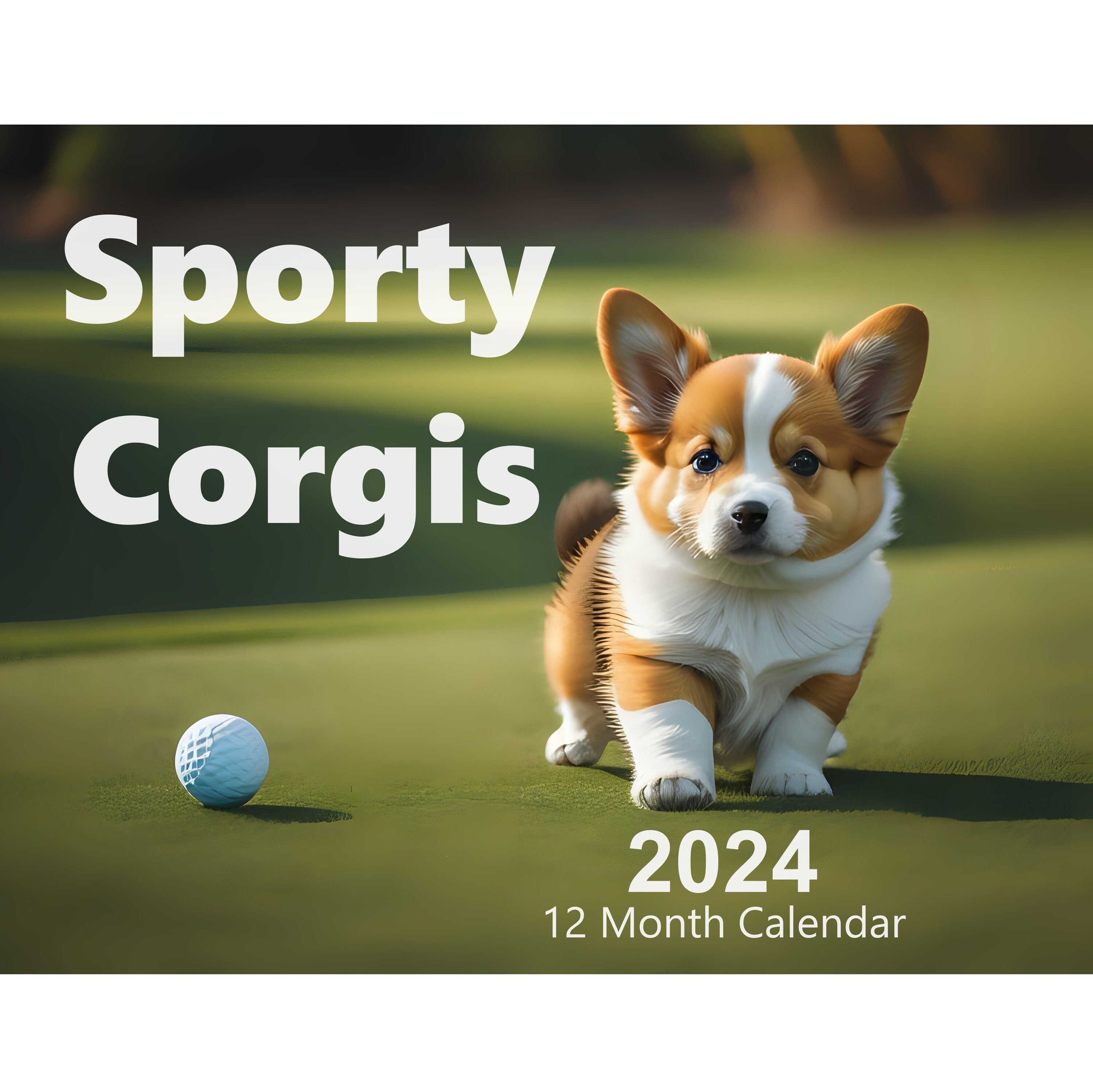 2024 Sporty Dog 12 Month Calendar Dogs and Puppies Monthly