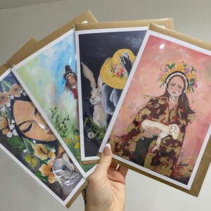 Tarjetas de felicitación de bellas artes de lujo, tarjetas de flora y fauna del patrimonio galés