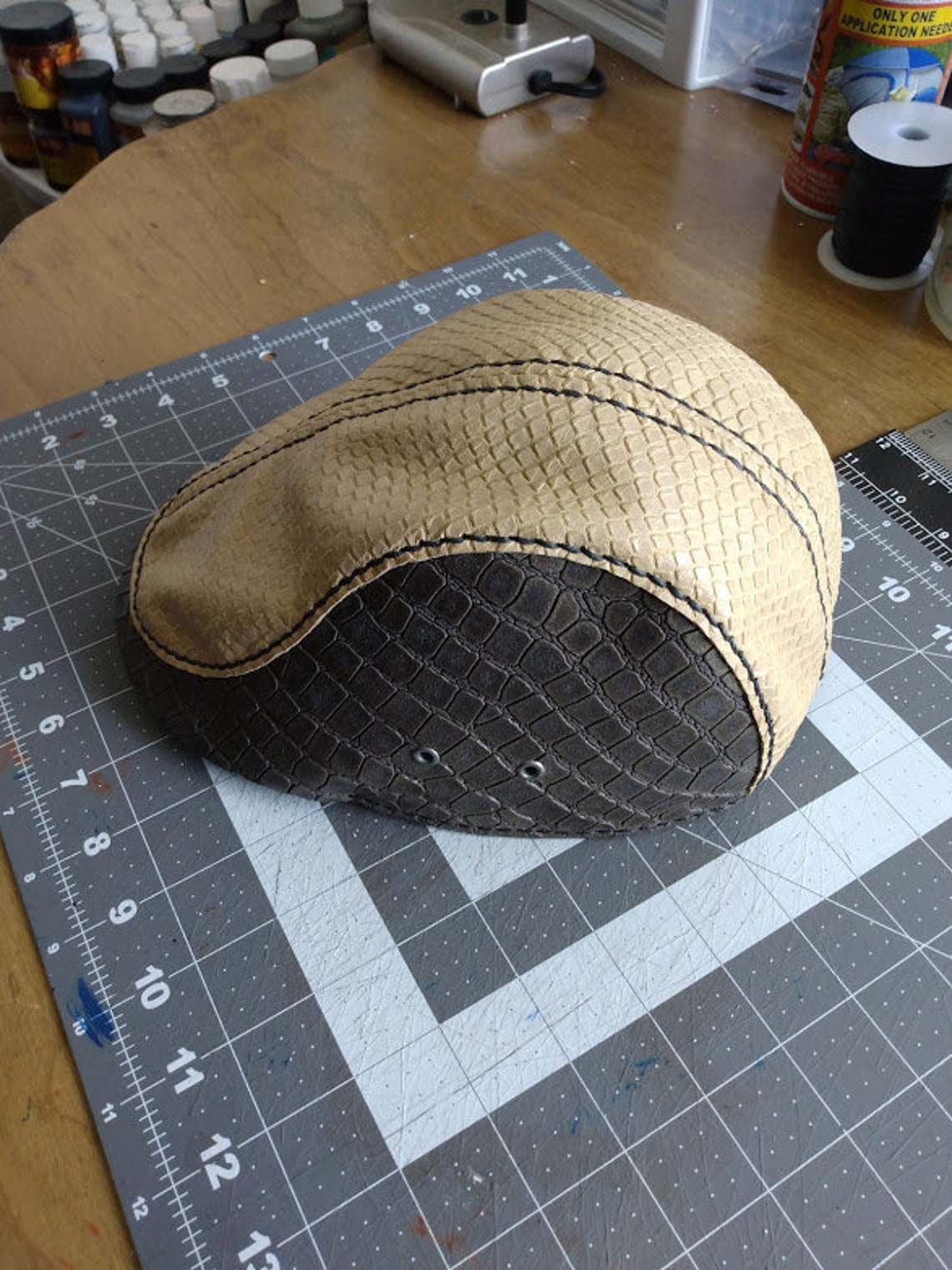 Customized Handmade Leather Flat Cap Etsy