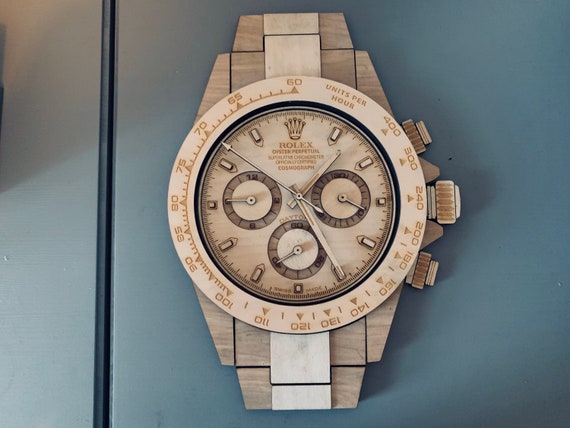 Wooden Rolex Daytona Watch Digital 