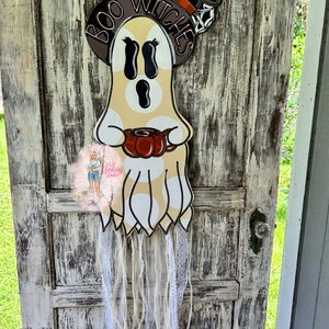 Door Hanger, Ghost Door Hanger, Halloween Door Hanger, Ghost Decorations, Halloween Decorations