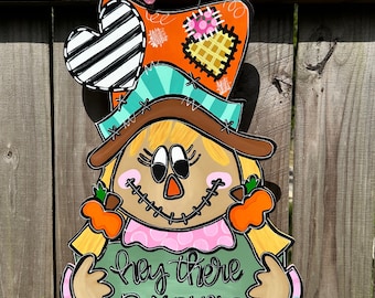 Door Hanger, Attachment, Scarecrow Door Hanger, Fall Door Hanger, Autumn Door Hanger