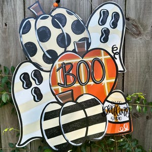 Door Hanger, Attachment, Halloween Door Hanger, Ghost Door Hanger, Cute Halloween Door Hanger, Pumpkin Door Hanger