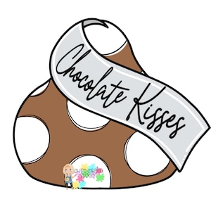 Chocolate Kisses Template: Valentine Candy Design (Digital Download)