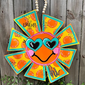 Door Hanger, Summer Door Hanger, Spring Door Hanger, Sun Door Hanger, Summer Door Decor