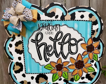 Hand Painted Fall Door Hanger Sign