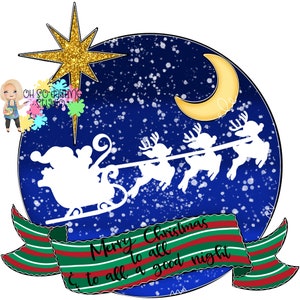 TEMPLATE | Door Hanger Template | Christmas Template | Santa Template | Christmas | Santa | Winter Template | Winter