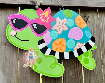 Turtle Door Hanger/Attachment: Summer Wreath Attachment