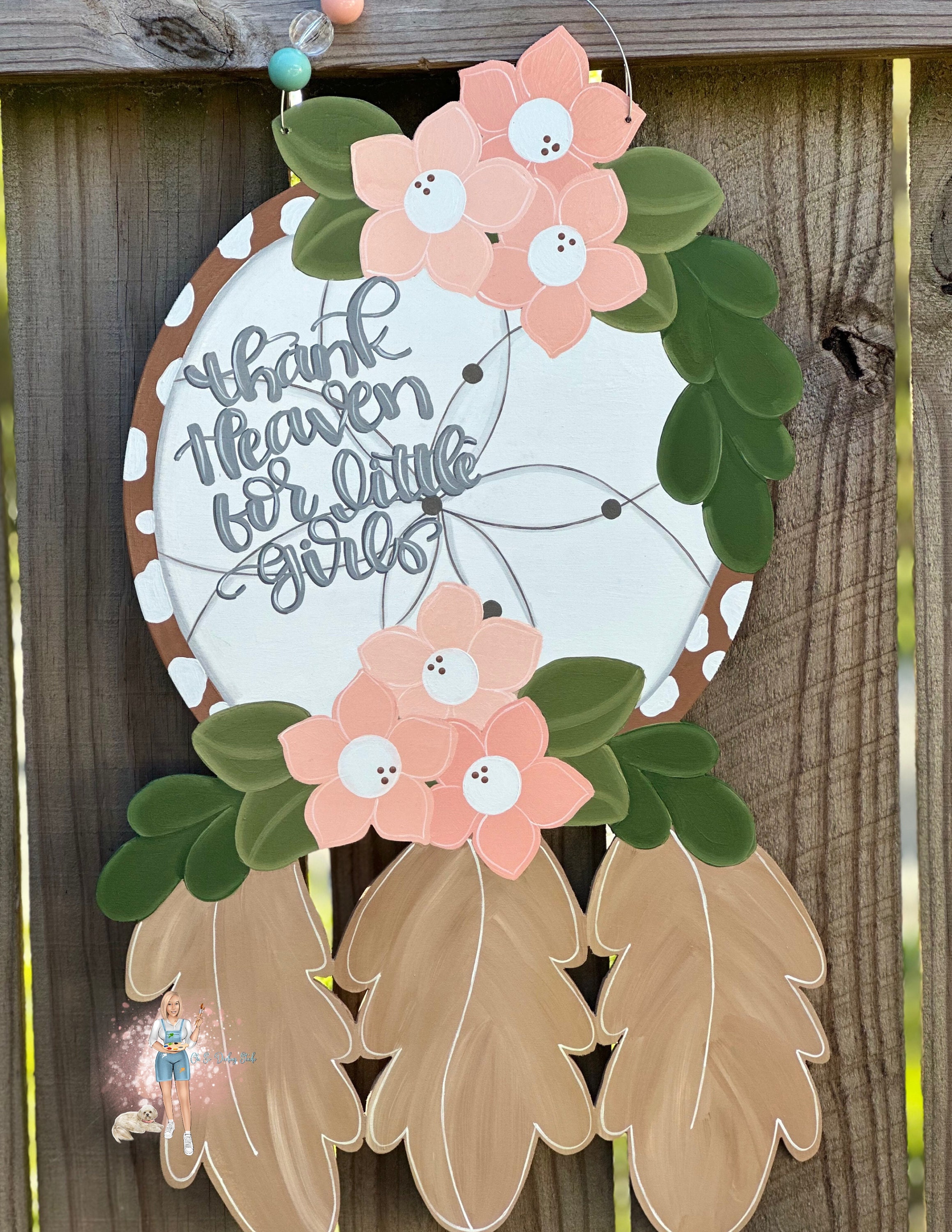 Boho Baby Dreamcatcher Hospital Door Hanger Baby Stats