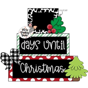 TEMPLATE |  Door Hanger Template | Christmas Template | Christmas  | Christmas Count Down