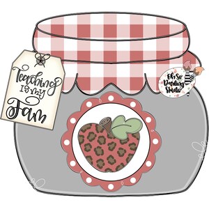 Teacher Apple Jam Door Hanger Template (Digital Download)