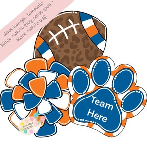 TEMPLATE, Door Hanger Template, Football Template, Football, Sports Template, Team Template