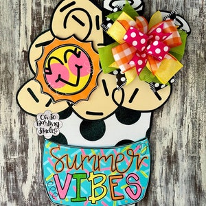DOOR HANGER, Summer Door Hanger, Summer Drink, Summer