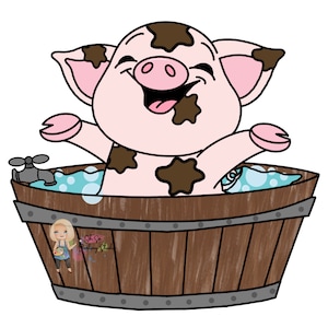 Pig Door Hanger Template: Spring DIY Decor (Digital Download)