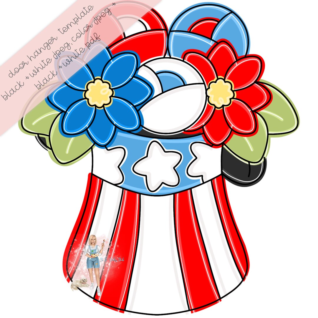 TEMPLATE, Patriotic Template, Patriotic Top Hat Template, Patriotic ...
