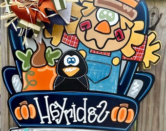Door Hanger, Attachment, Scarecrow Door Hanger, Fall Door Hanger, Autumn Door Hanger, Truck Door Hanger