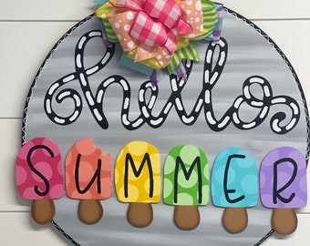 Popsicle Summer Door Hanger: 3D Personalized Decor