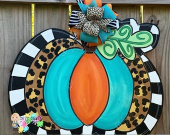 DOOR HANGER | Pumpkin Door Hanger | Fall Decor | Fall Door Hanger | Fall | Fall Sign | Pumpkin