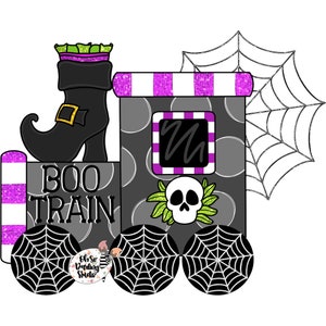 TEMPLATE |  Door Hanger Template | Halloween Template | Train Template | Halloween Train | Halloween | Fall Template | Fall