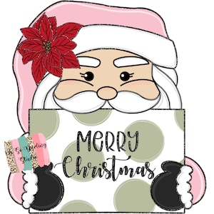 TEMPLATE | Door Hanger Template | Santa Template | Santa | Christmas Template | Christmas