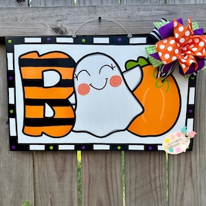 Door Hanger, Attachment, Halloween Door Hanger, Ghost Door Hanger, Cute Ghost Door Hanger, Boo Door Hanger