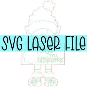 SVG: Door Hanger svg, Christmas svg, Elf svg, Christmas Countdown svg, Elf Gnome svg, Fall svg