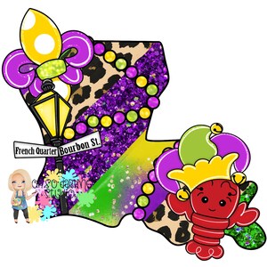 TEMPLATE | Mardi Gras Template | Mardi Gras | Fluer de lis| Crawfish | Nola | New Orleans | Louisiana Template