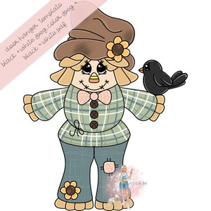 TEMPLATE, Door Hanger Template, Scarecrow Template, Fall Template, Fall Scarecrow, Cute Fall Template
