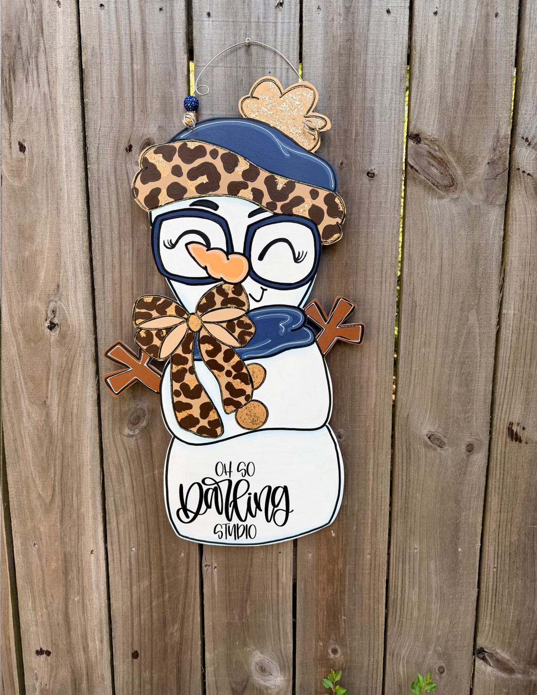 Handmade Snowman Door Hanger: Winter Decor - Etsy