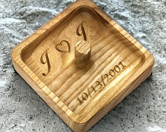 Personalized Secure Ring Holder, Wood Ring Holder, Men’s Ring Holder, Free Shipping