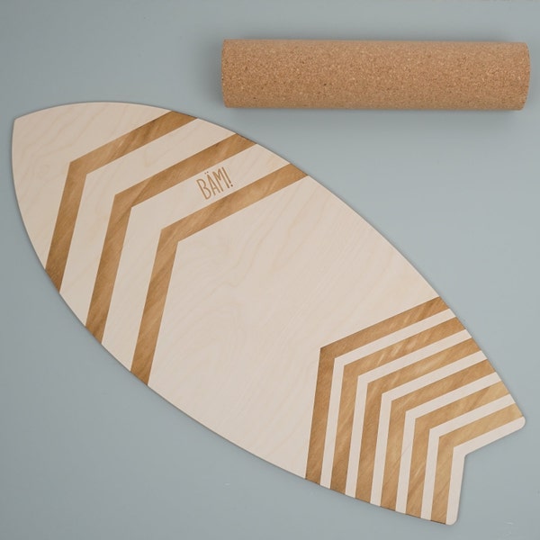 Personalized Balance Board Arrow Surfer - Gift for full body training made of wood - Handmade & Individualized