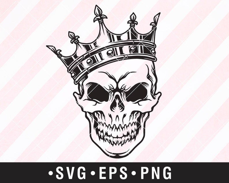 Skull With Crown Svg Crown Skull Svg Skull Svg Queen King - Etsy