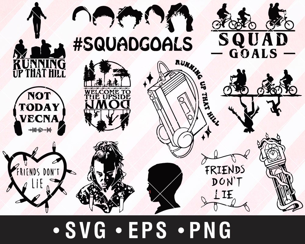 Stranger Things Svg, Friends Dont Lie Svg, Upside Down Svg, Eleven Svg