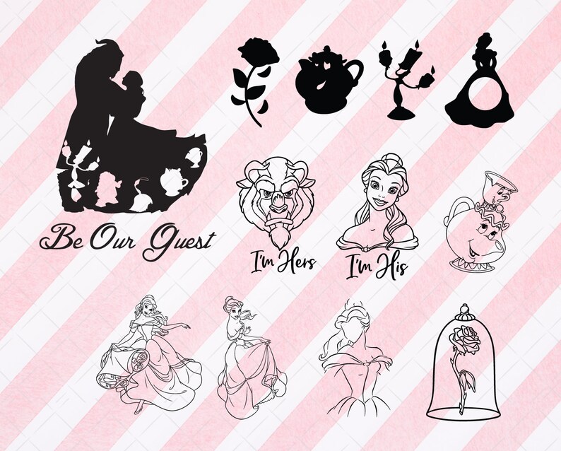 Download Beauty and the Beast Clipart SVG Files for Cricut SVG ...