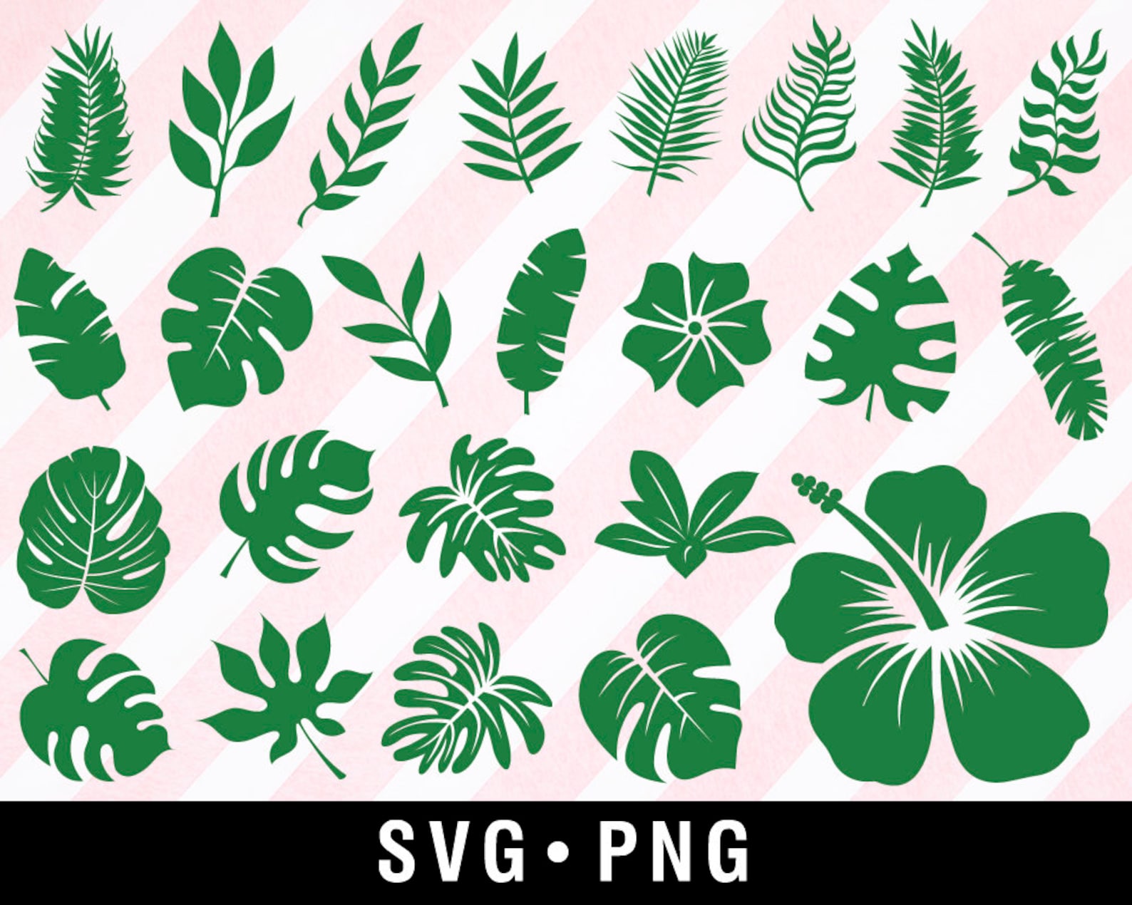 Tropical Leaves svg bundle tropical leaf svg monstera svg | Etsy