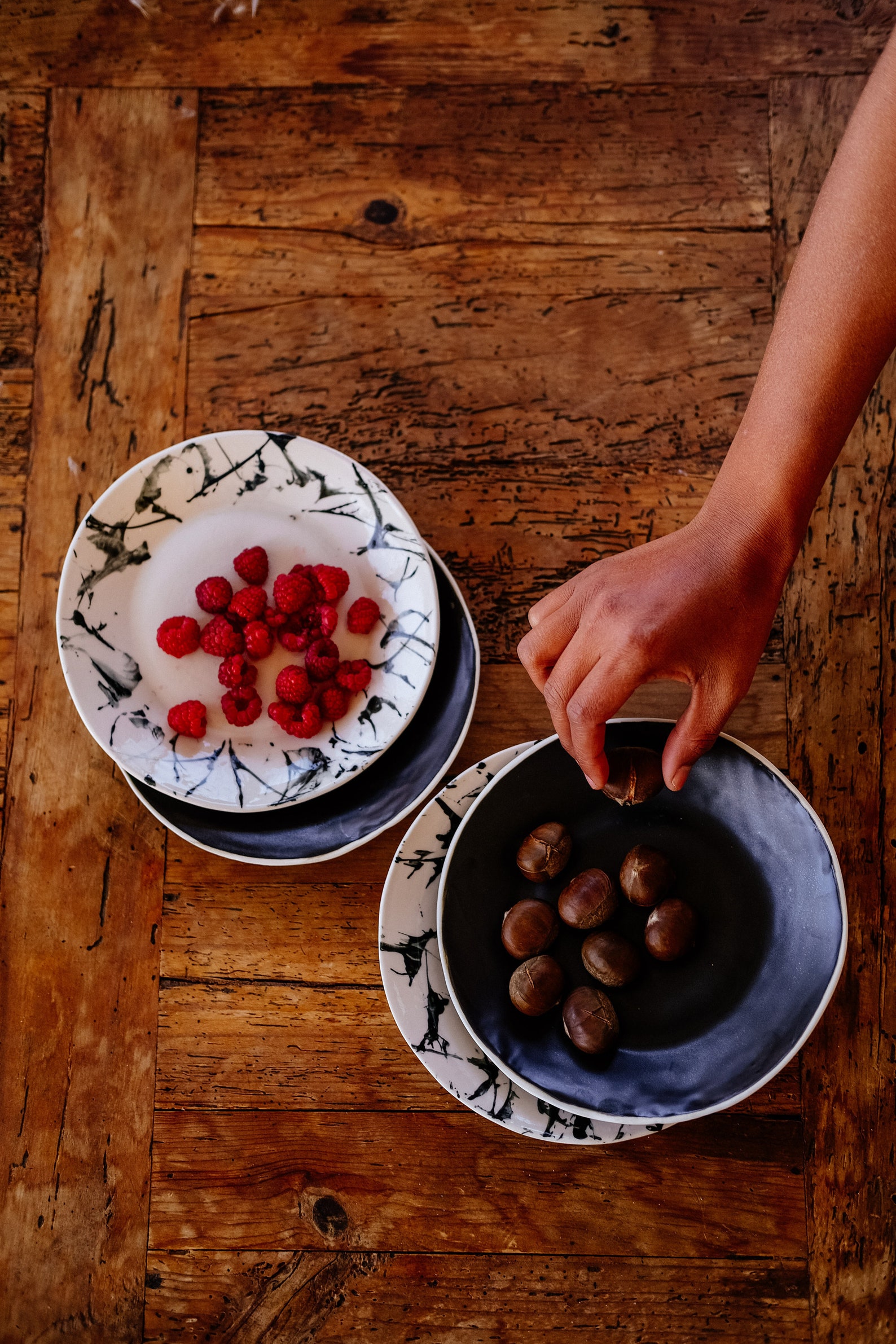 Contemporary Black and White Dessert Plates Modern Porcelain Etsy