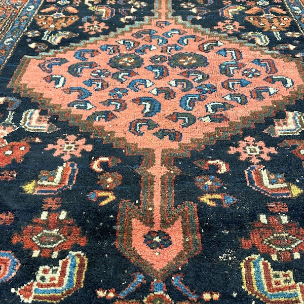 Antique Kurdish Tribal Rug circa 1920 3’5x5’3