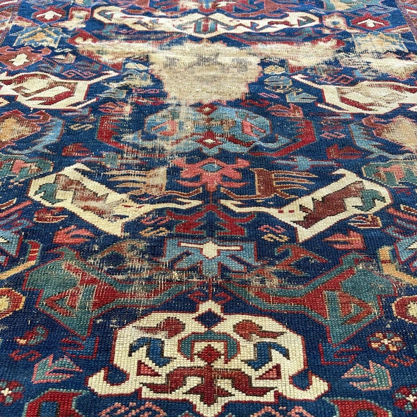 Distressed Rug - Etsy