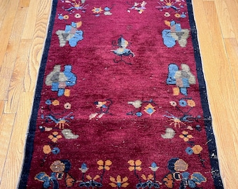 Tappeto cinese antico Art Déco circa 1920